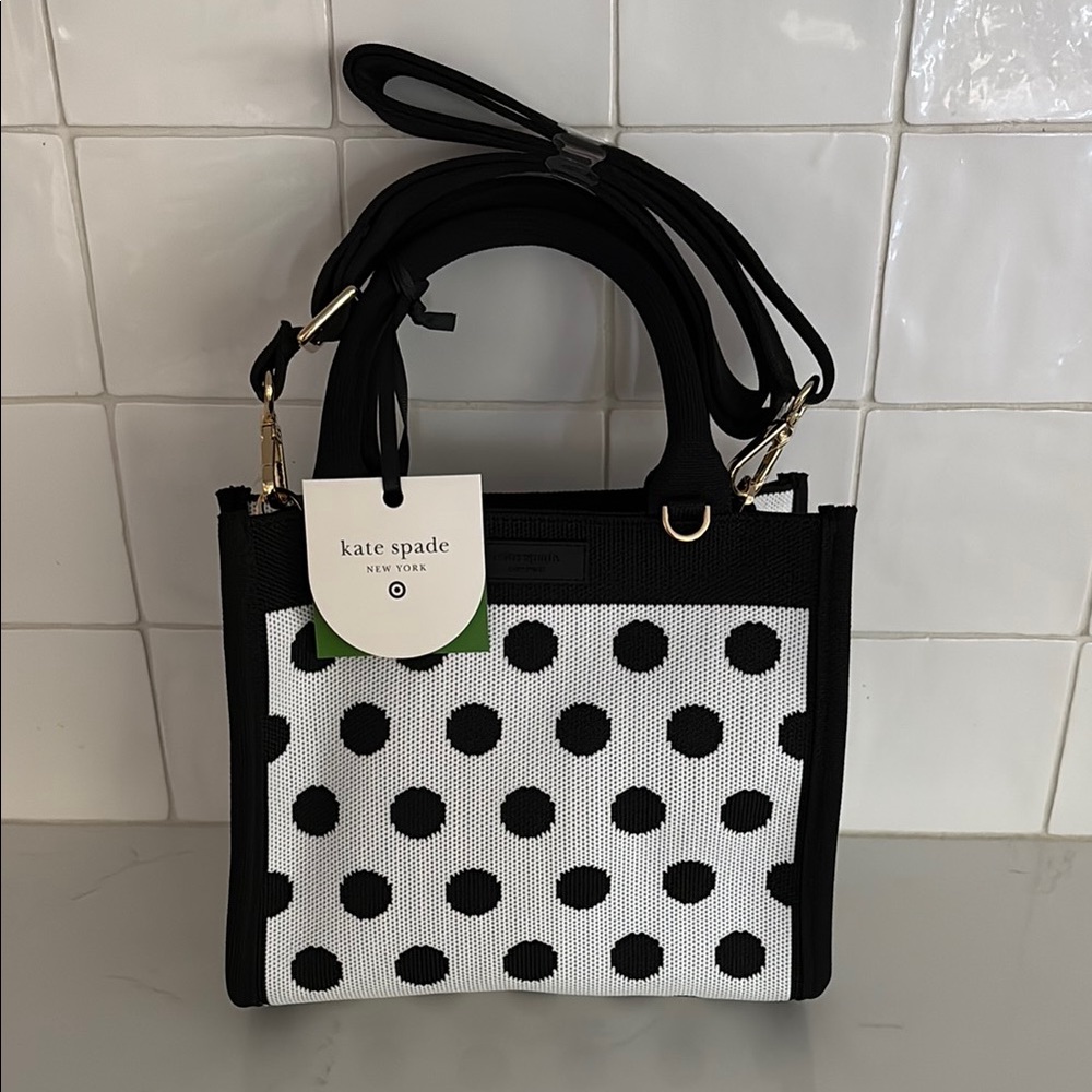 Kate Spade x Target Black and White Polka Dot Crossbody NWT - Picture 3 of 6